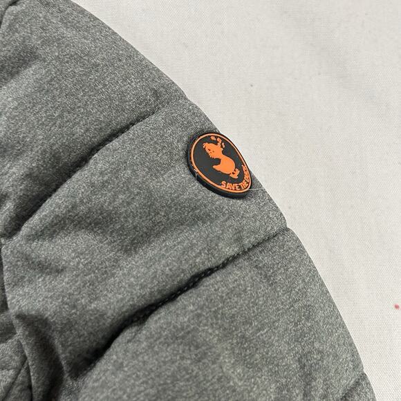 Save The Duck Womens Stretch Puffer Plumtech Synthetic Down Jacket Gray Size 4 - Picture 2 of 6